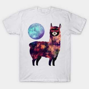 Sky llama and the blue planet T-Shirt